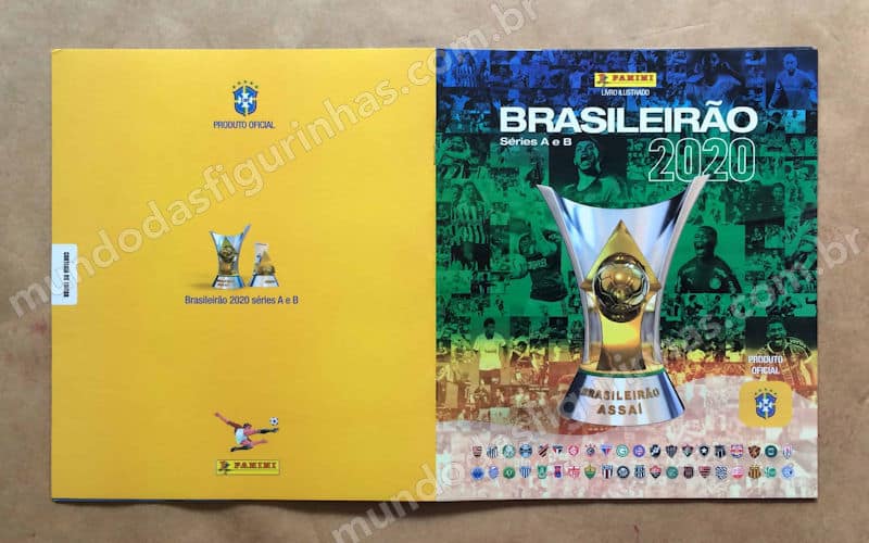 Capa e contracapa da edição brochura do álbum do Brasileirão 2020.