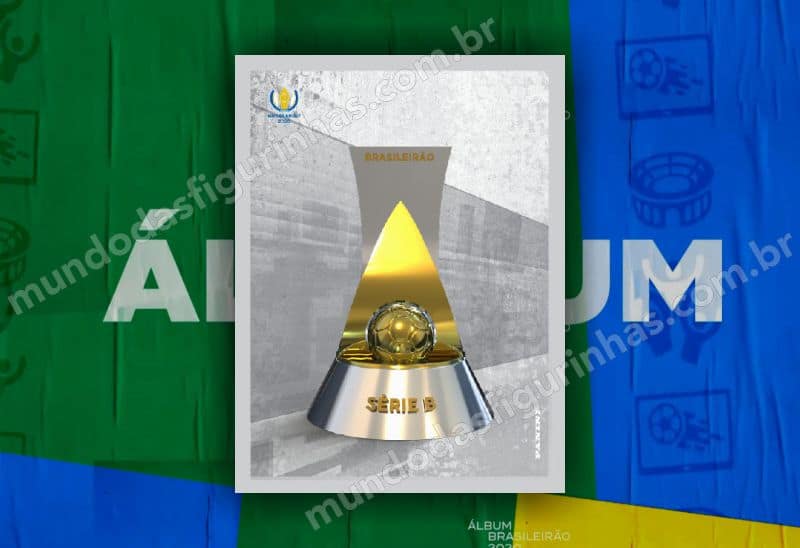 O álbum do Brasileirão 2020 - Figurinha 349, com a taça da Série B.