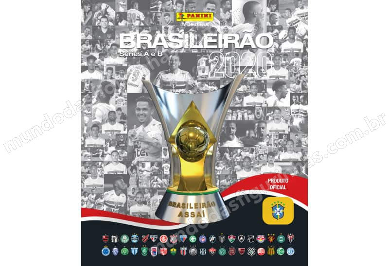 Capa do álbum do Brasileirão 2020 personalizada com os jogadores do São Paulo.