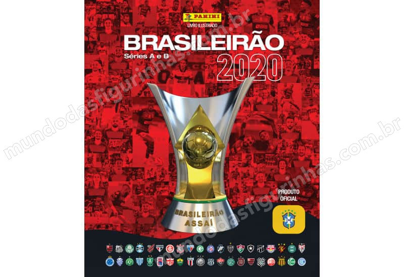 Capa do álbum do Brasileirão 2020 personalizada com os jogadores do Flamengo.
