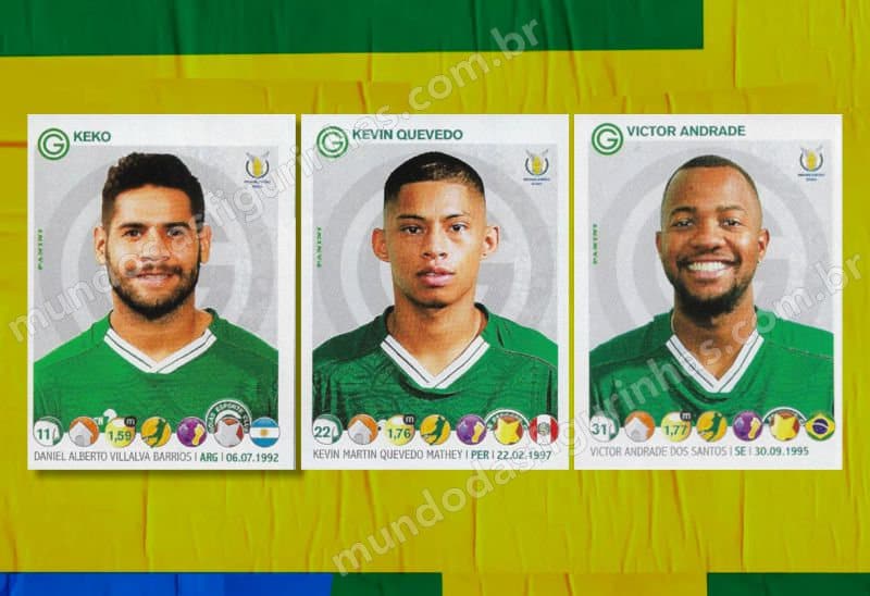 Figurinhas 173, 174 e 176: Outros jogadores que não estão mais no Goiás.