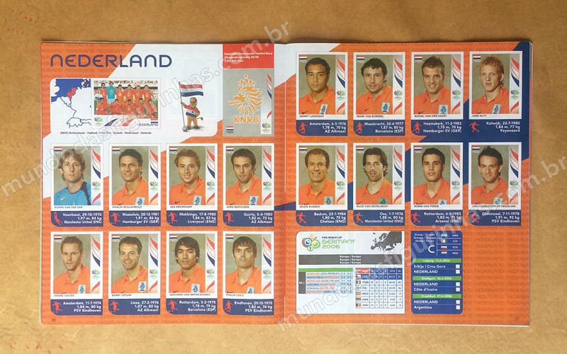 Páginas 26 e 27: a seleção da Holanda.