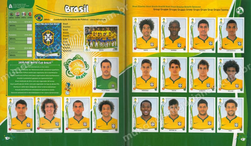Páginas 6 e 7: Brasil, a seleção anfitriã da Copa 2014.