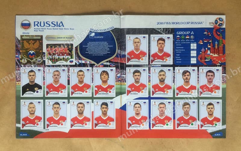 Páginas 10 e 11: Rússia, a seleção anfitriã da Copa 2018.