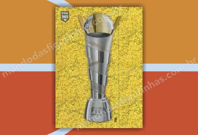 Figurinha brilhante nº 21: o troféu FIFA eWorld Cup. 🕹️