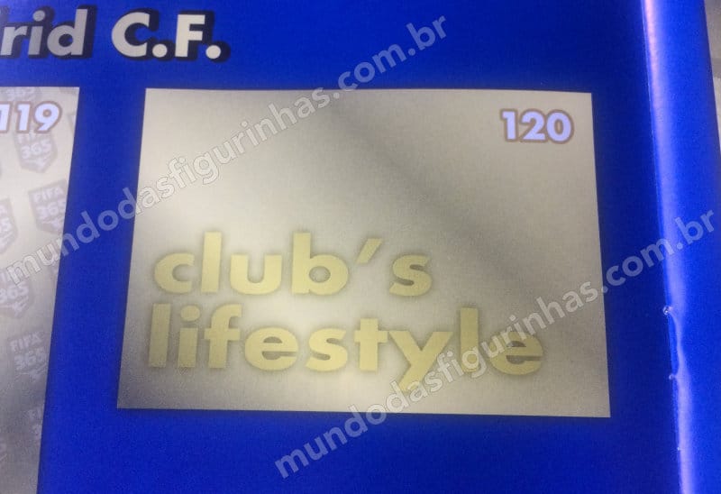 Nome de uma das quatro figurinhas grandes de cada clube: o “estilo de vida”.