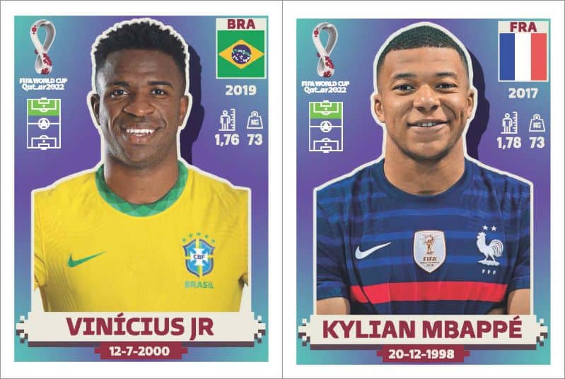 Figurinha do Kylian Mbappé da França (FRA 19) da Copa do Mundo do Qatar  2022 - Item de Coleção Original Panini