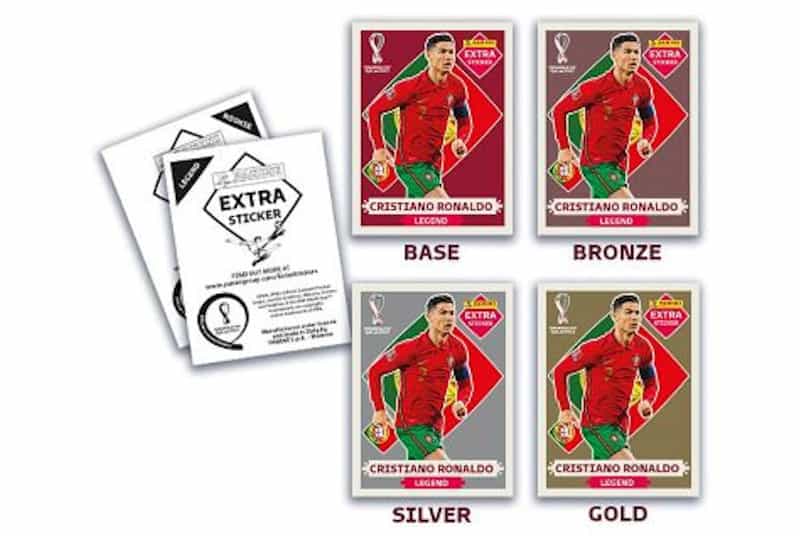 Figurinha Legend Gold Extra Cristiano Ronaldo Copa 2022