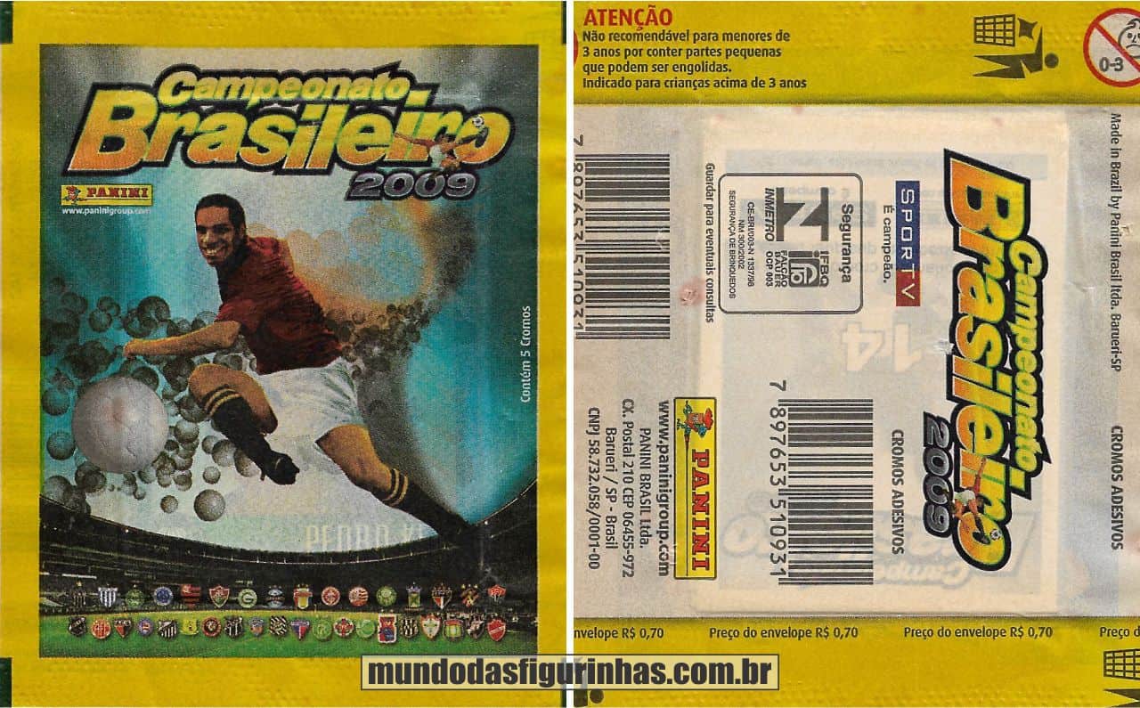 Pacotinho do álbum do Campeonato Brasileiro 2008.