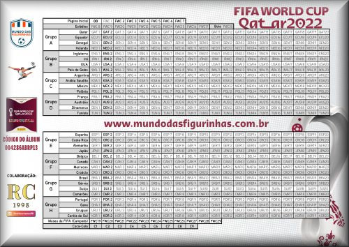 Tabela da Copa 2010 - Download