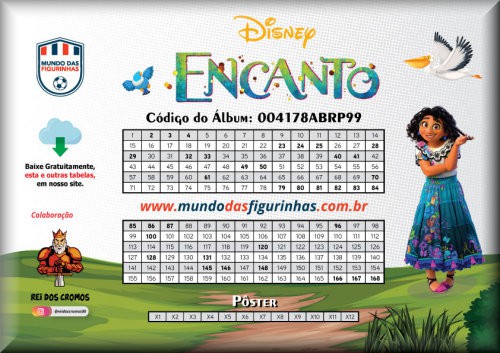 Controle de figurinhas do álbum ENCANTO (2021)
